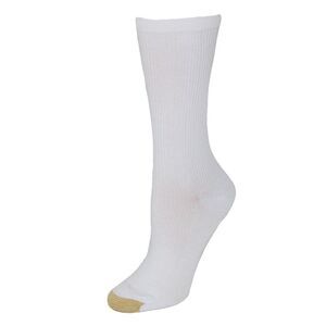 Gold Toe Women's Non Binding Ribbed Crew Socks (3 Pair Pack)